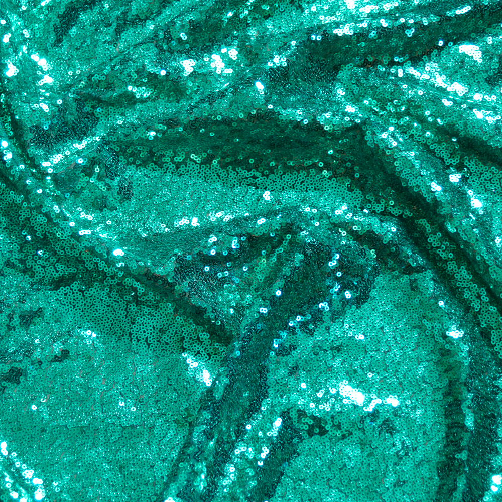 Teal Green Mini Glitz Sequin Fabric – CnC Fabrics
