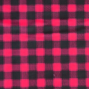 Buffalo Plaid Red and Black - Large Square Plaid Flannel 100% Cotton Fabric