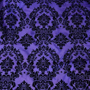 Royal Damask Crushed Velvet Purple Plumbrella Gold Wrapping Paper