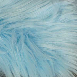 Blue Husky Long Pile Faux Fur Fabric