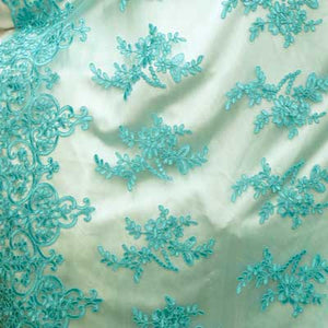 tiffany blue lace fabric