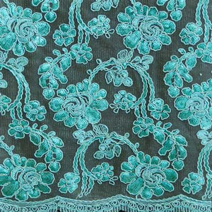 tiffany blue lace fabric