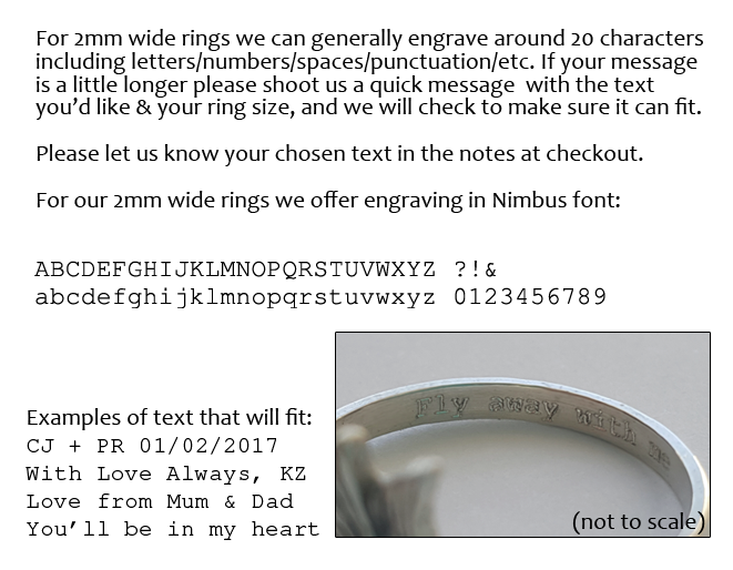 Fonts for Personalised Gold Rings