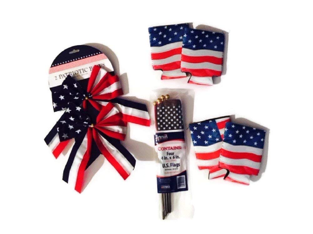 Download American Flag Koozie Bundle Decor 4th Of July Veterans Usa Stars Decal Clade Gravim