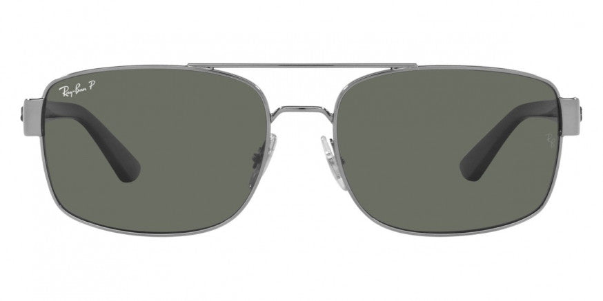 RB297 RAY-BAN RB3566CH 004/A1 65 GUNMETAL GREEN MIRRORED BLUE