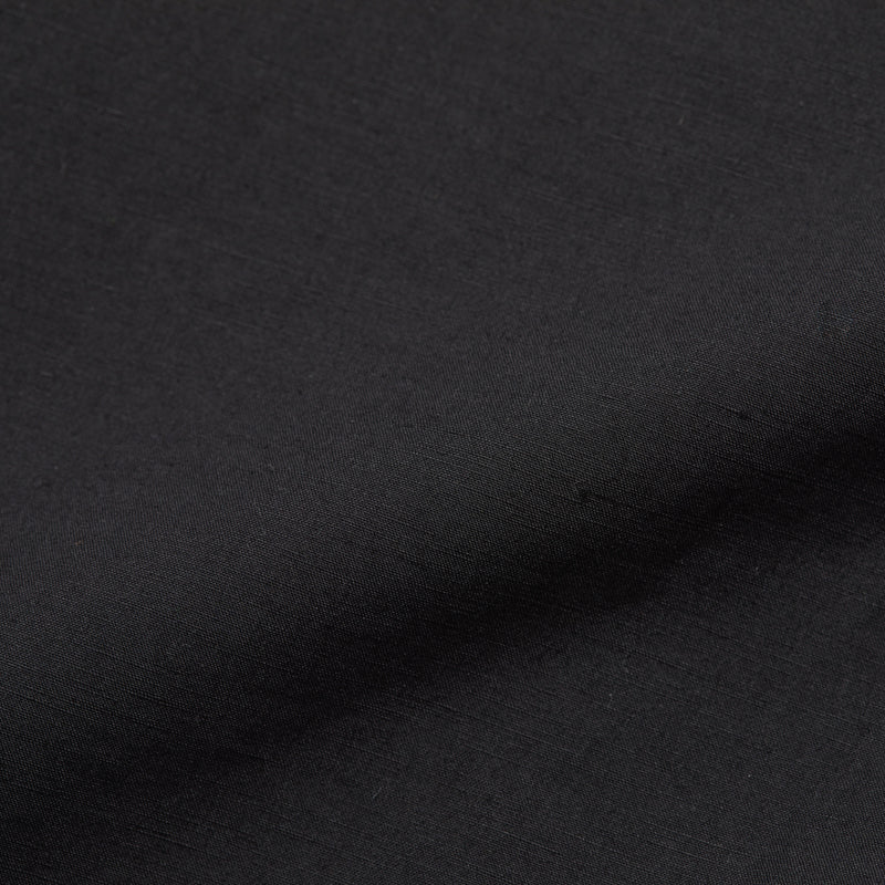 Savant Shirt - Black Coated Linen Cotton