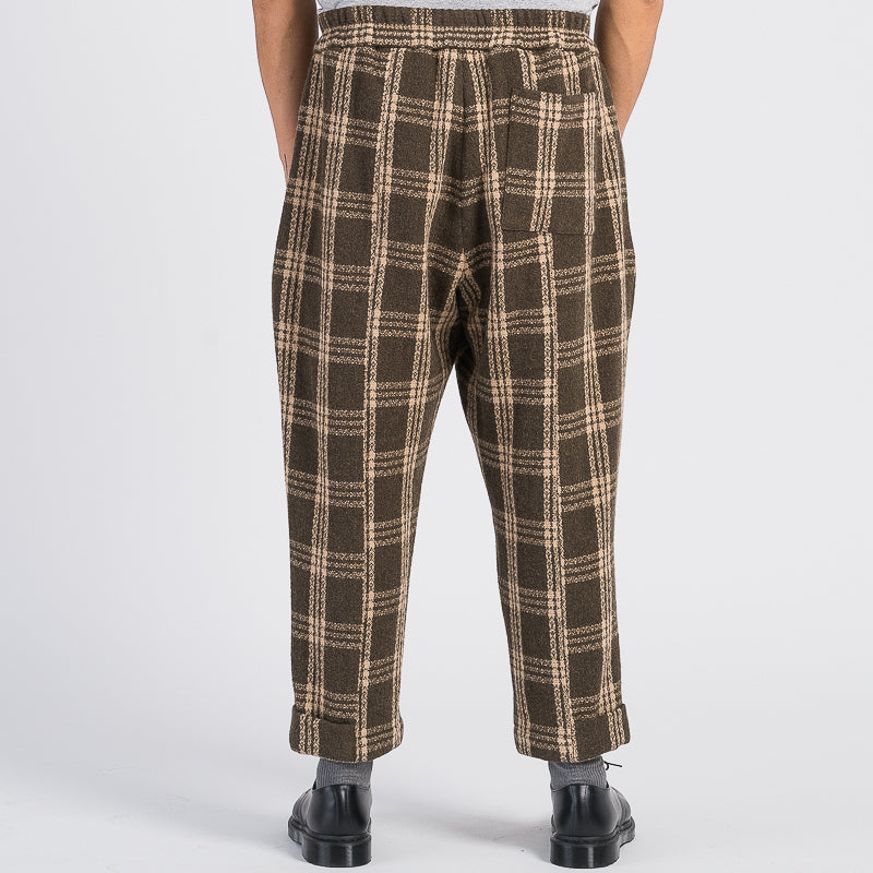 Band Pant - Brown Plaid