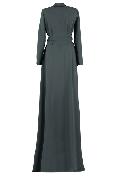 Edeline Lee - Echo Gown Slate Grey Georgette Champion