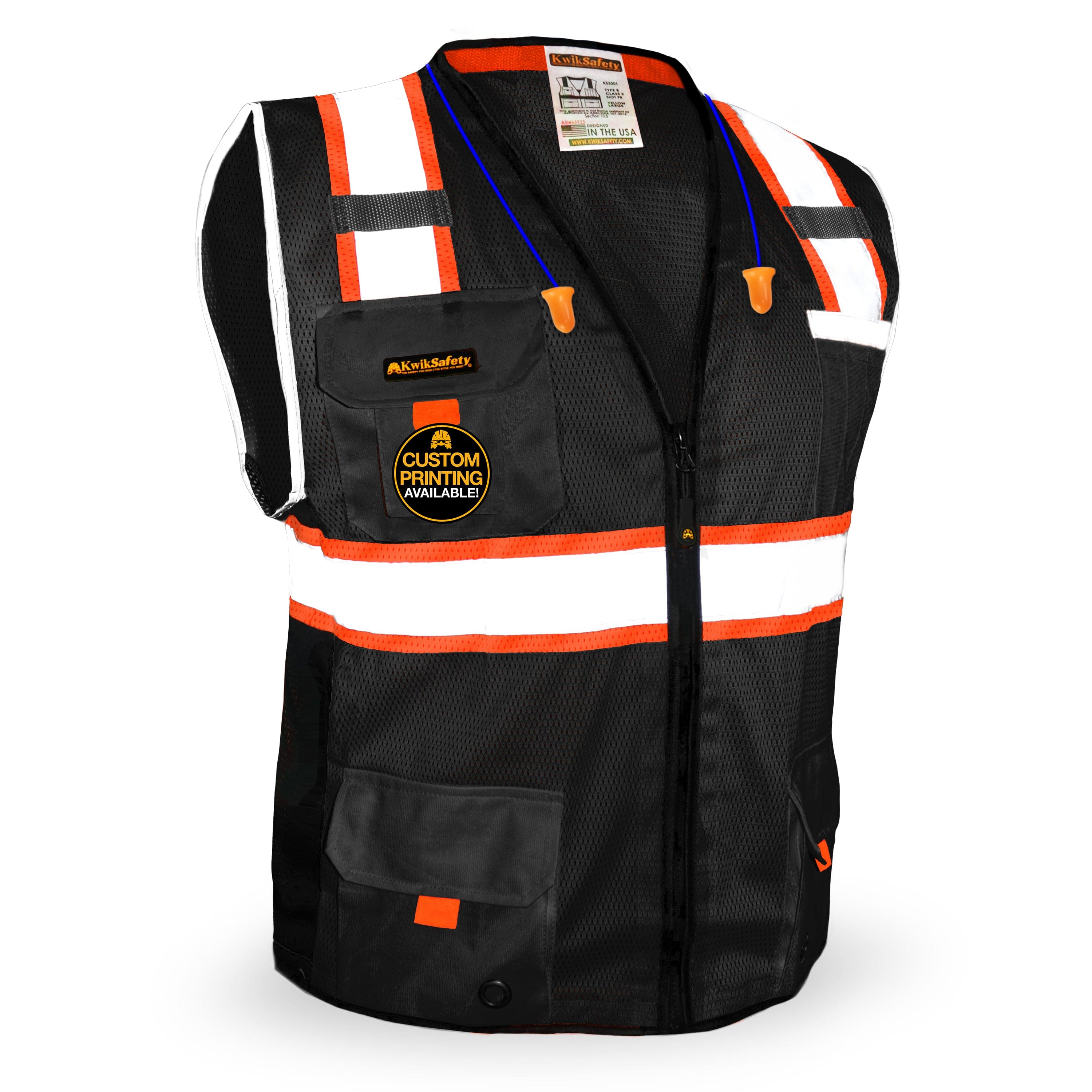 KwikSafety UNDERBOSS Safety Vest (11 POCKETS) Premium ANSI Class Unrated PPE Construction Industrial Work Gear - Model No.: KS33 - KwikSafety product image