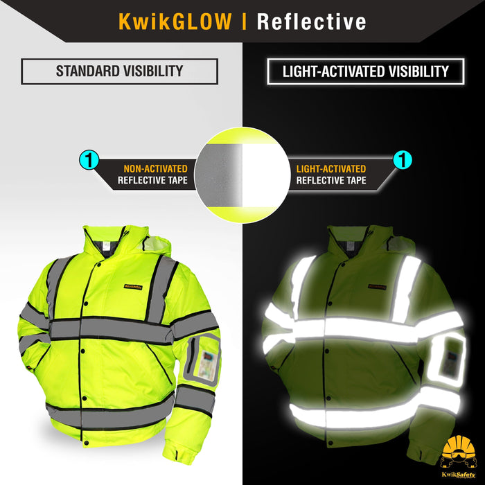 Kwiksafety Marshal Safety Jacket Multi Use Rugged Class 3 Ansi Tested Osha Compliant Hi Vis 