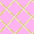 Bamboo Lattice Pink/Tan