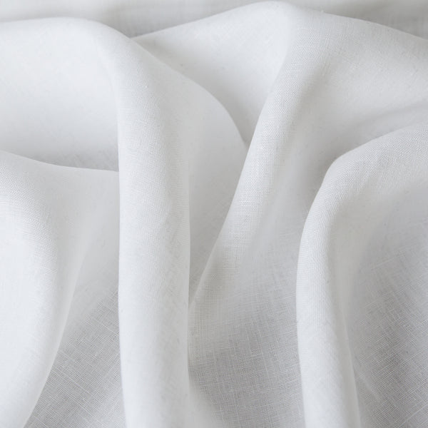  Pure 100% White Thick Linen Fabric 280gsm Sold by Fabric