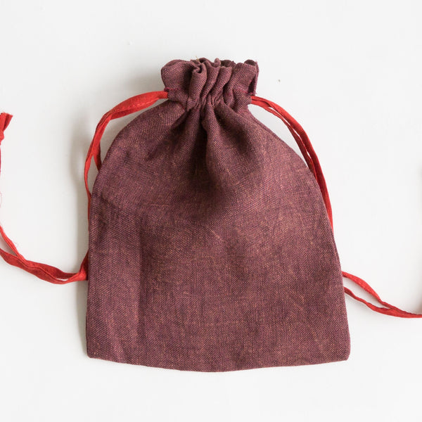 Drawstring Bag - Small - Red & Black– MAIWA