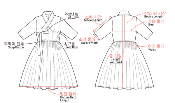 Dailylike DIY Sewing Pattern  Korean Daily Hanbok  Dress 