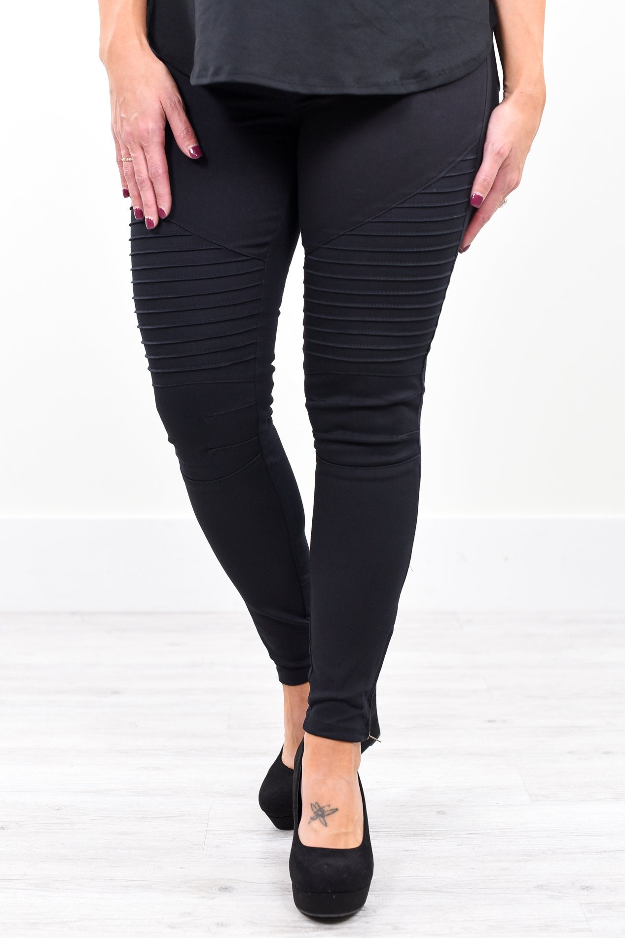 plus size moto jeggings