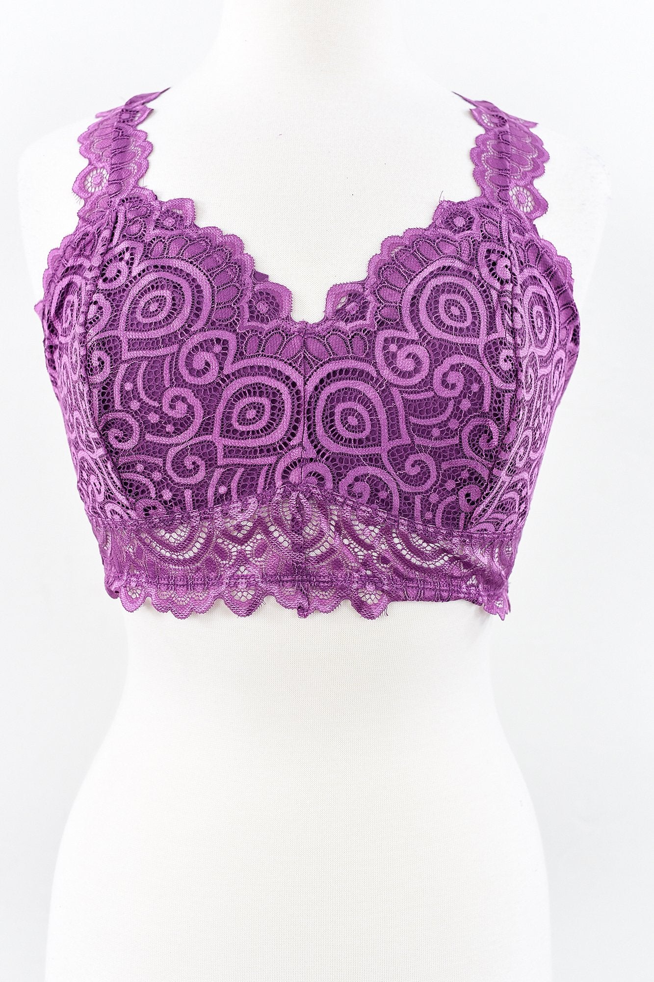 lilac bralette crop top