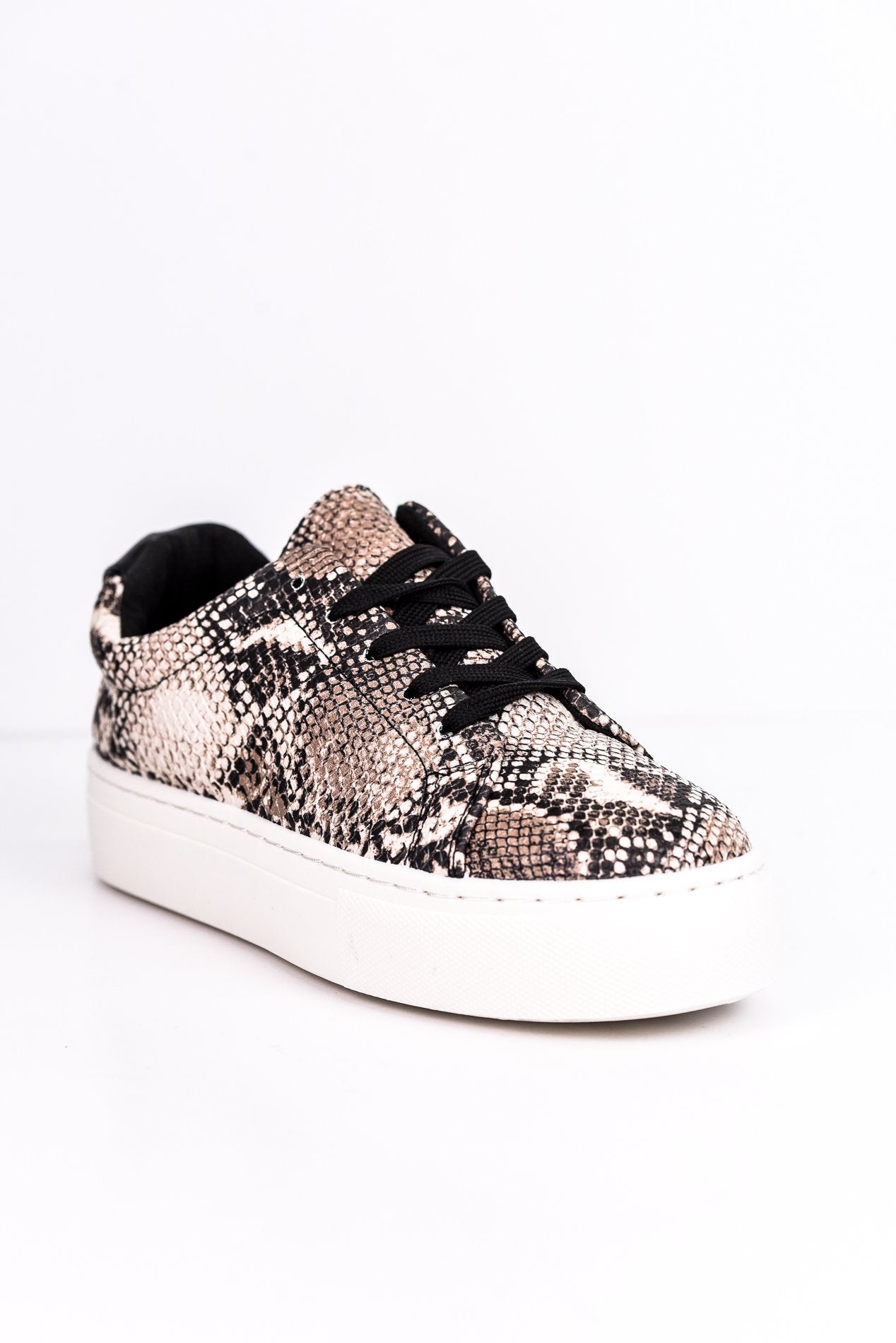 snakeskin platform sneakers