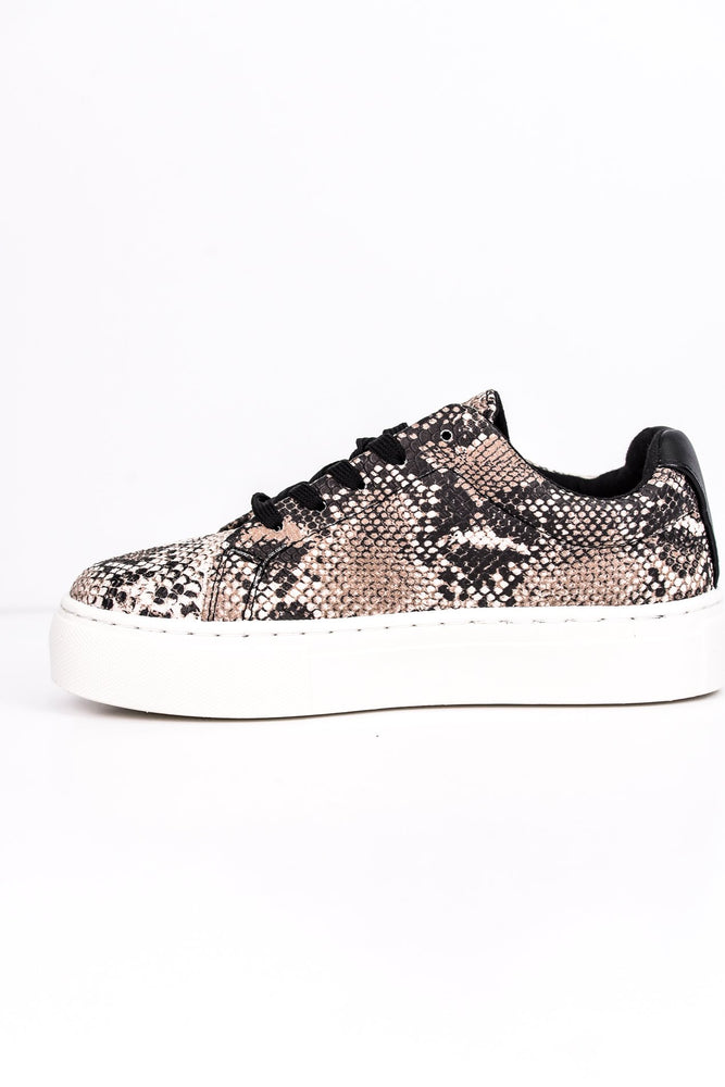 platform snakeskin sneakers