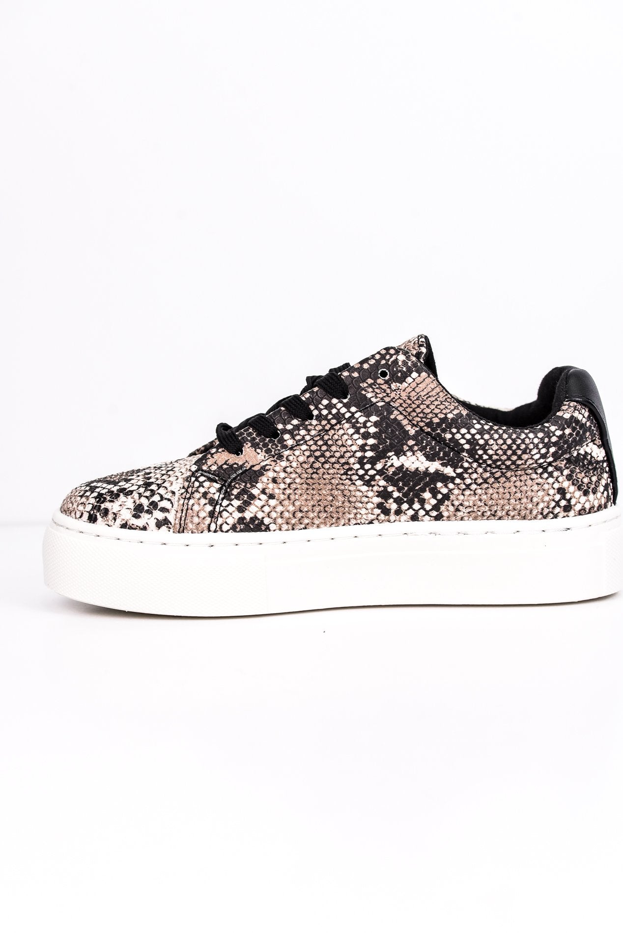 platform snakeskin sneakers