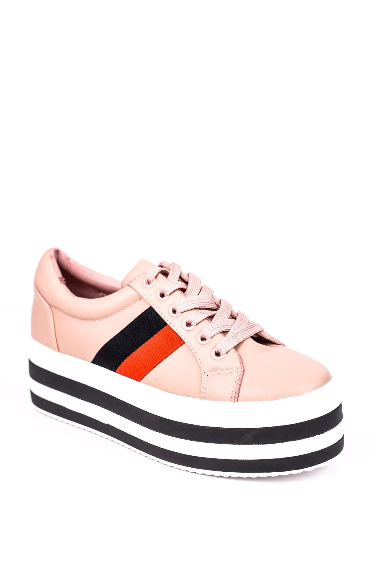 blush platform sneakers