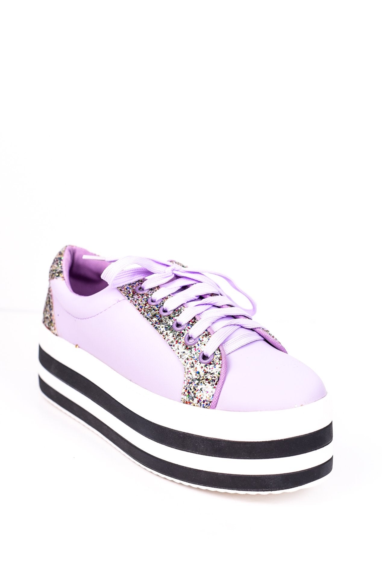 purple platform sneakers