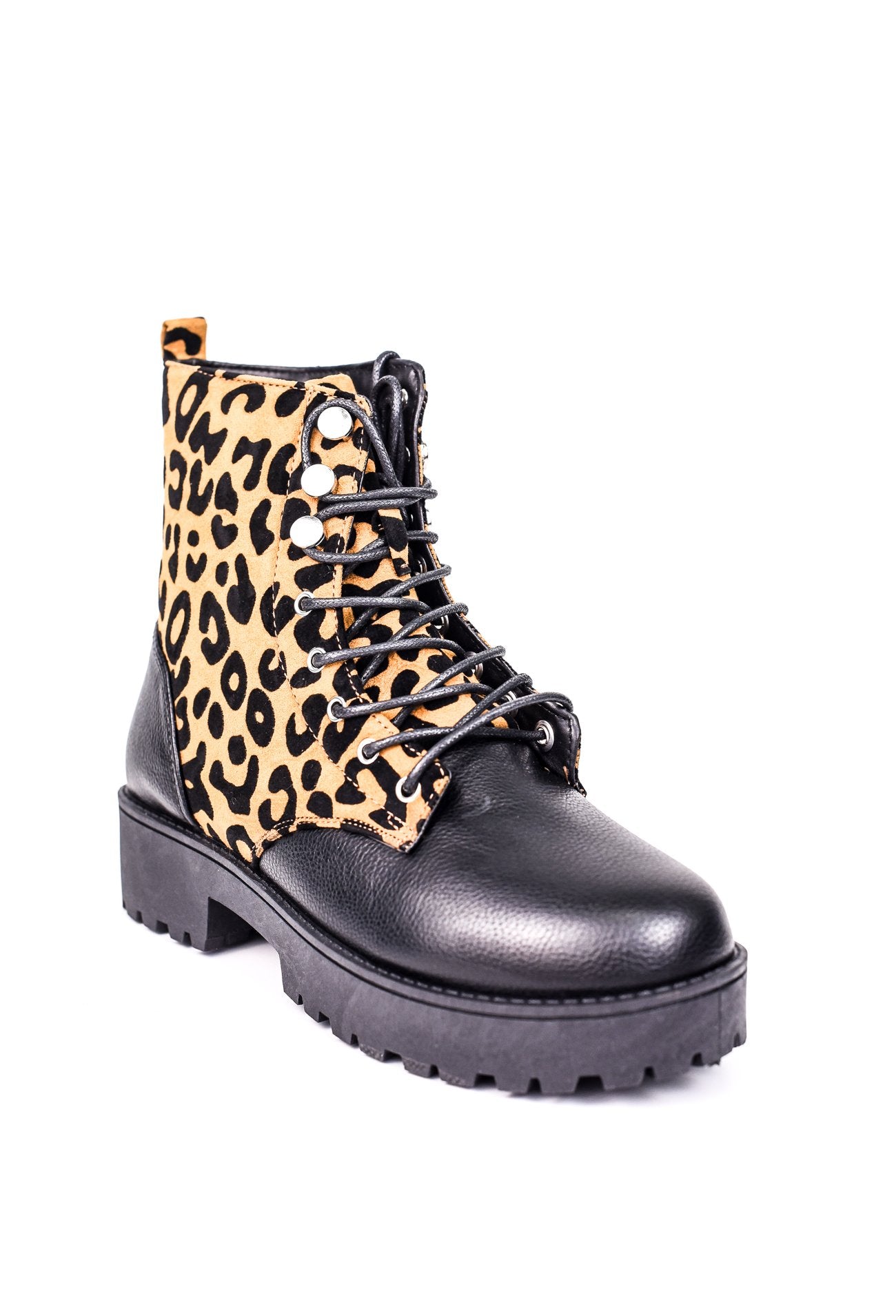 black leopard boots