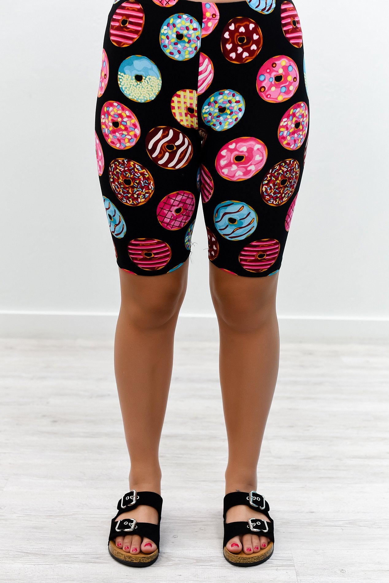 multi color biker shorts