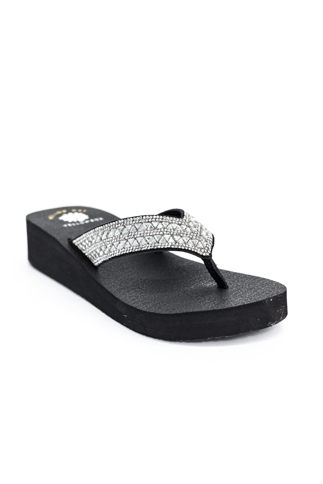 clear bling sandals