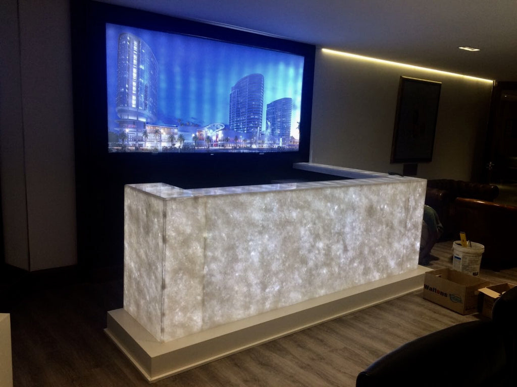 Lighting Onyx Marble Walls And Countertops Using Led Lighting