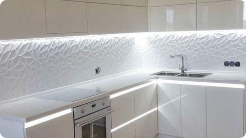 under cabinet lighting installed in a kitchen