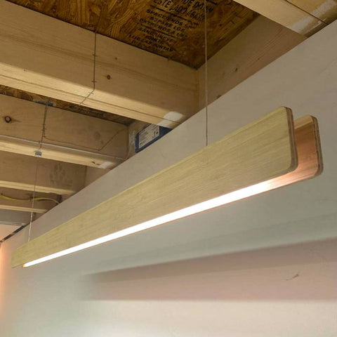Custom modern bamboo pendant LED light fixture