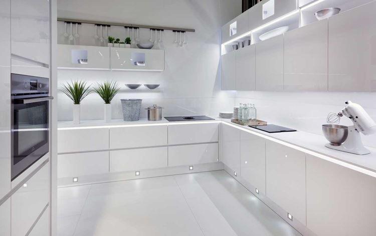 kitchen with LED lighting