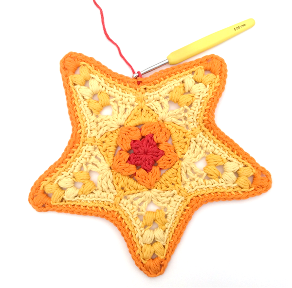 Starfish Applique Crochet Pattern, designed by Cotton Pod, made from DROPS Paris