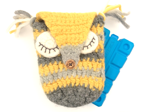 Bertie Bedtime Buddy Felted Crochet Owl by Cotton Pod