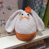 Megg the Easter Egg Bunny made from DROPS Paris by Cotton Pod