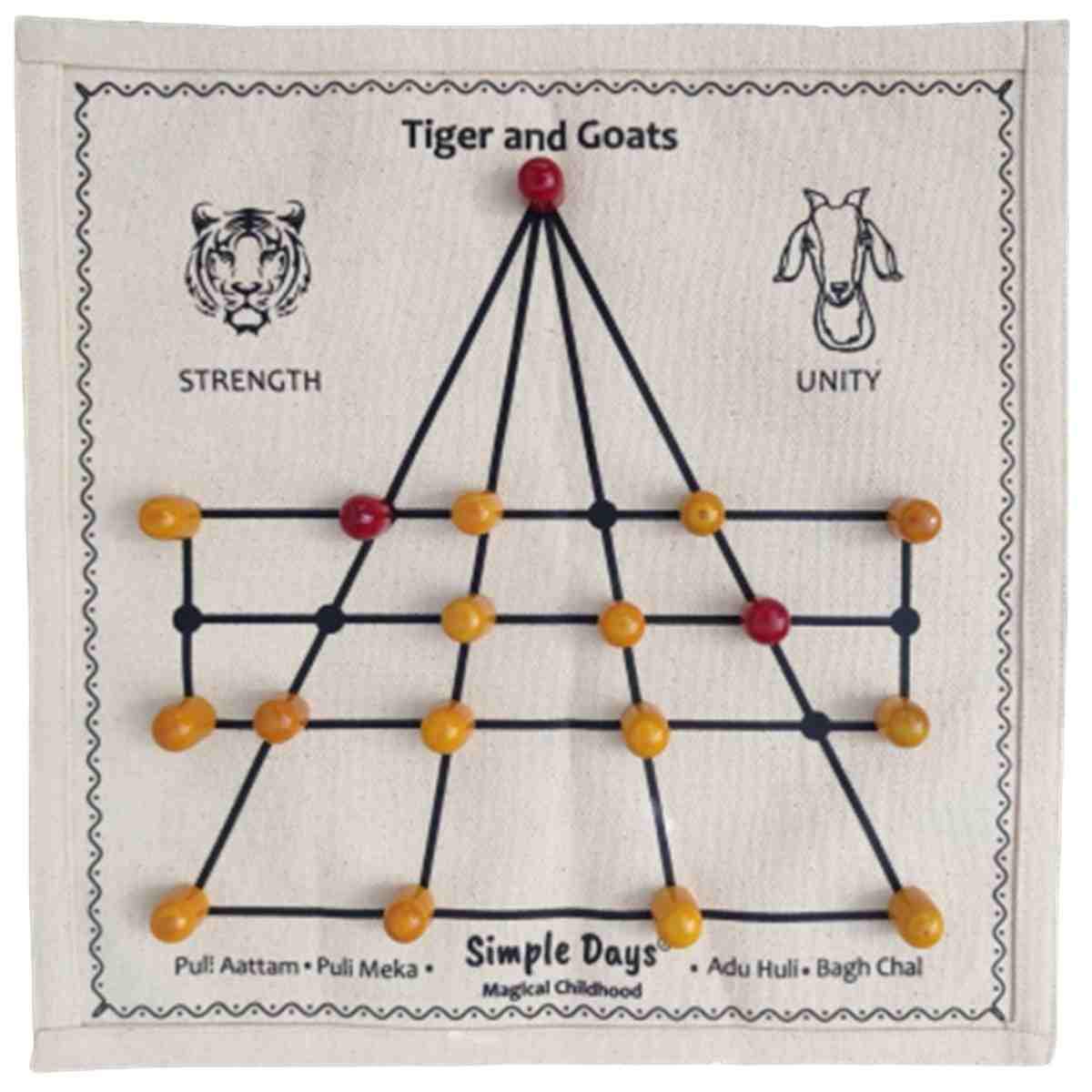 Tigers and Goats / Puli Meka / Aadu Puli Aattam Board Game – Qtrove