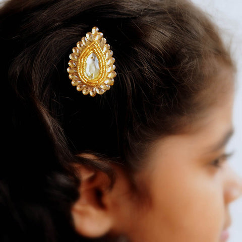 girls gold hair clips