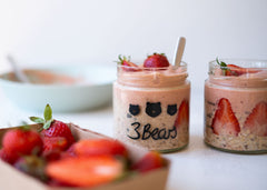 Overnight oats nice cream strawberries