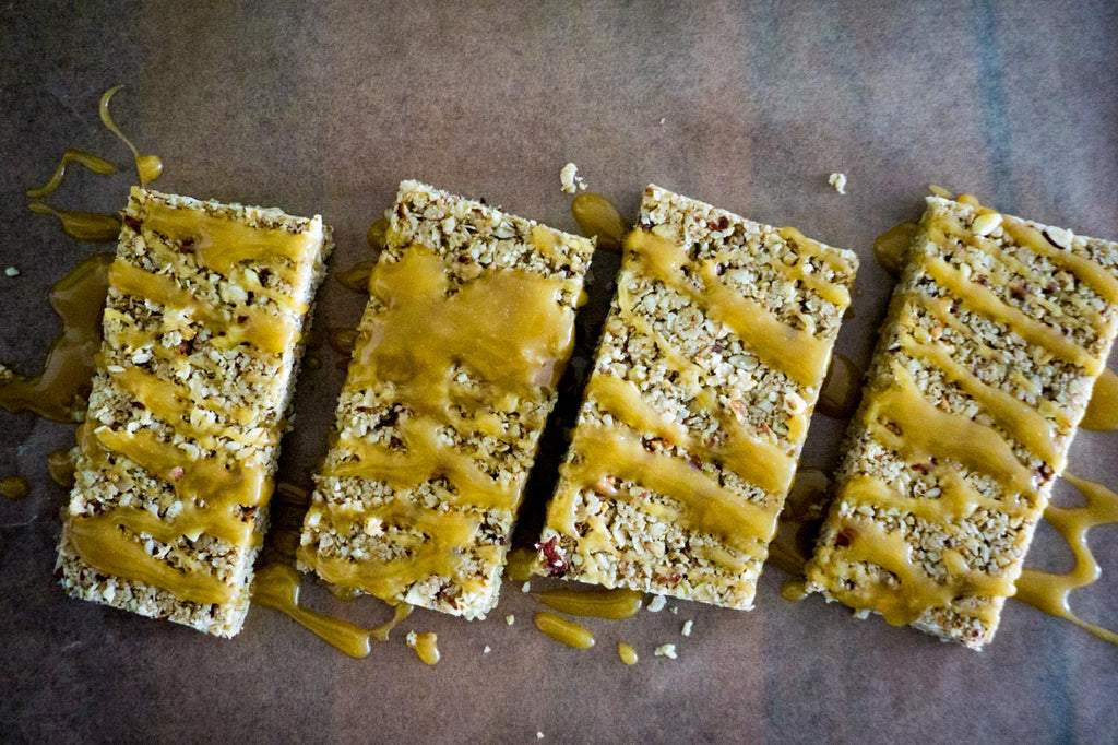 salted caramel energy bars homemade homemade porridge