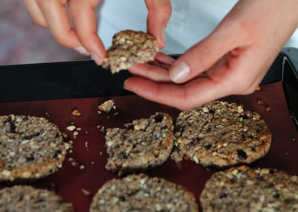 Veganistische haverkoekjes met cashewnoten