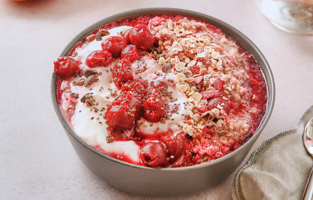 Vegan bowl cherries