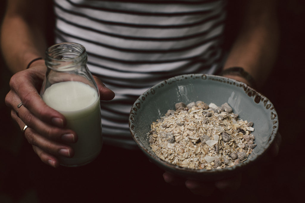 Haferflocken Milch Porridge Zubereitung gesund