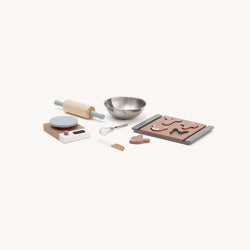 wooden toy baking set