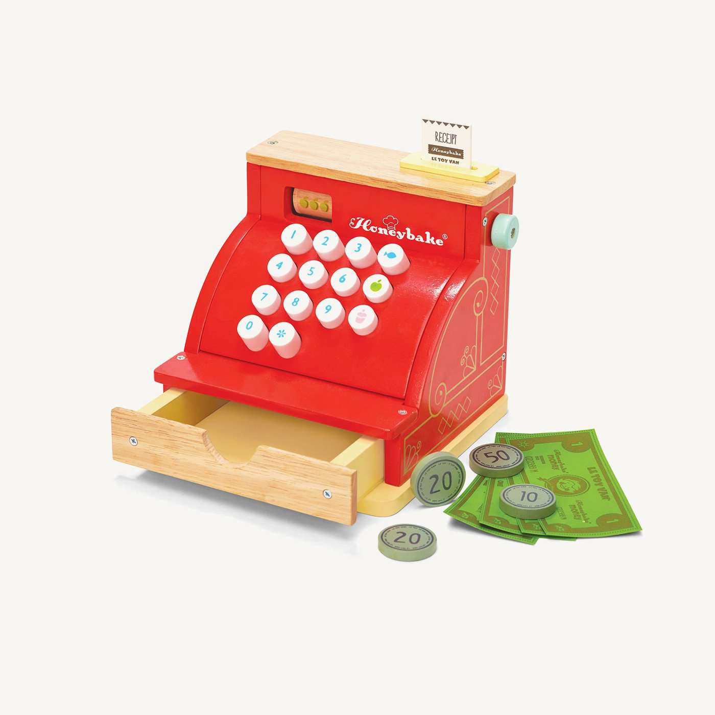 Le Toy Van - Red Honeybake Wooden Cash Register - All Mamas Children