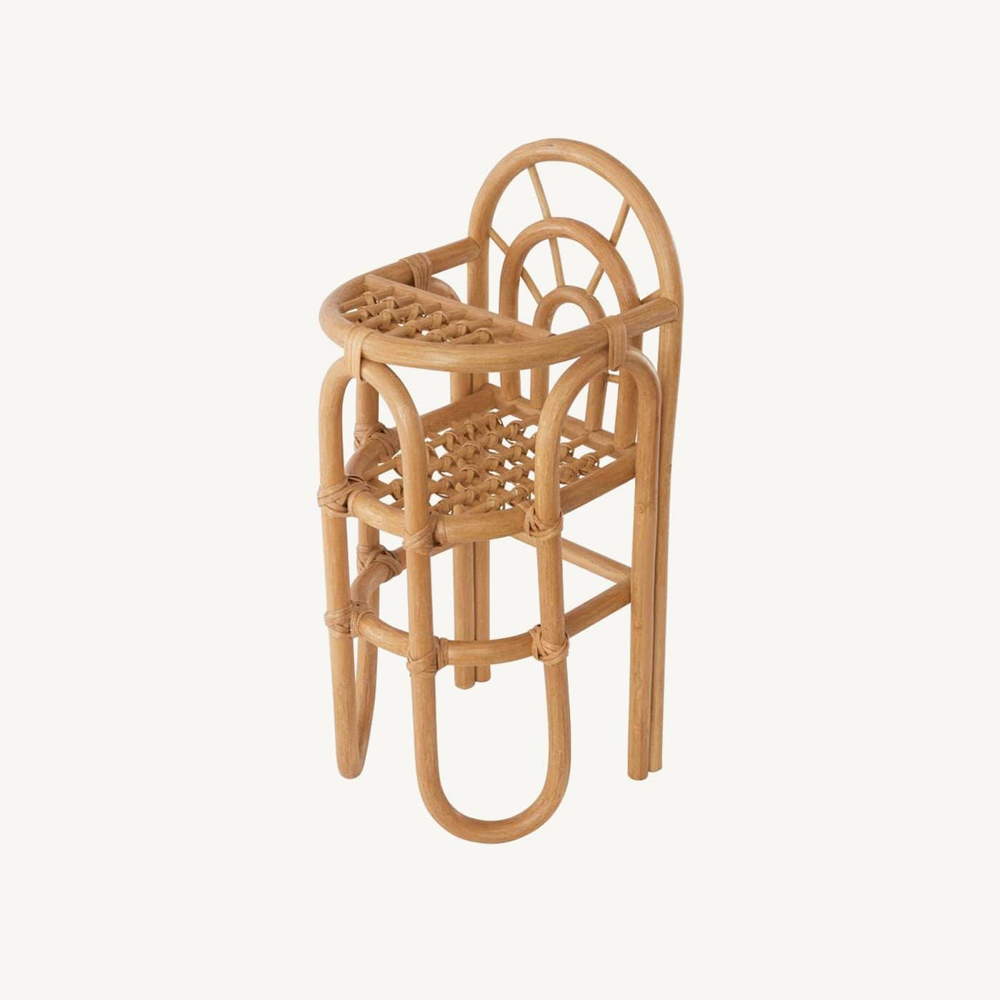 rattan doll high chair