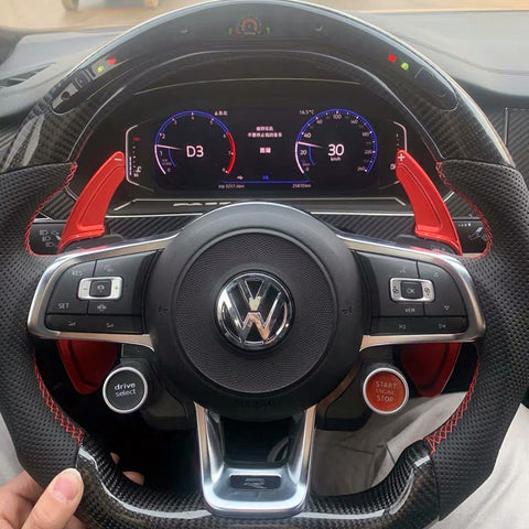 LED Carbon Fiber Steering Wheel for VW GolfR