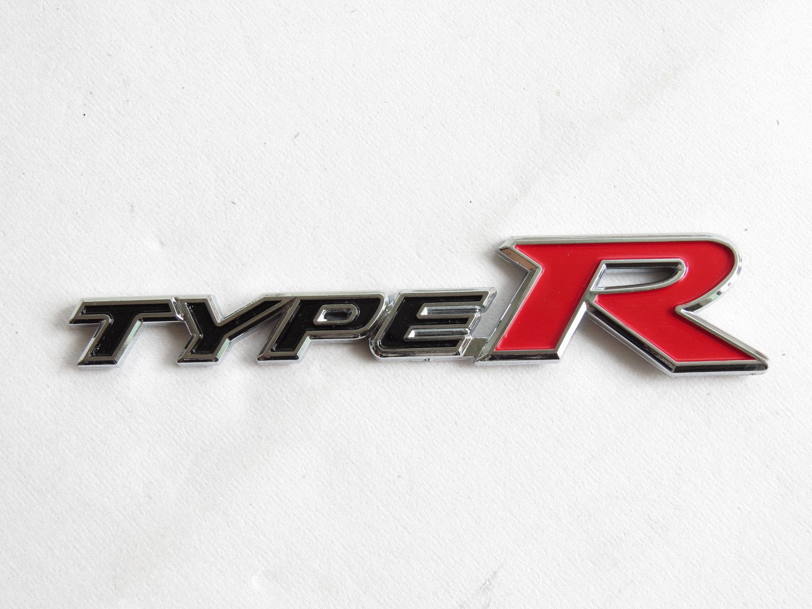 New Black Red Type R Chrome Plastic Emblem Badge For Honda