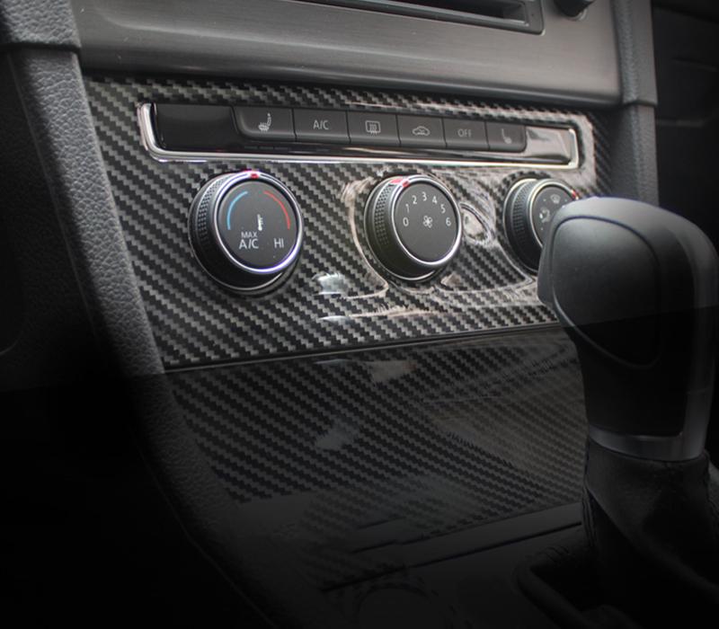 Pinalloy Carbon Fiber Abs Interior Accessories Dash Audio Frame For Volkswagen Vw Mk7