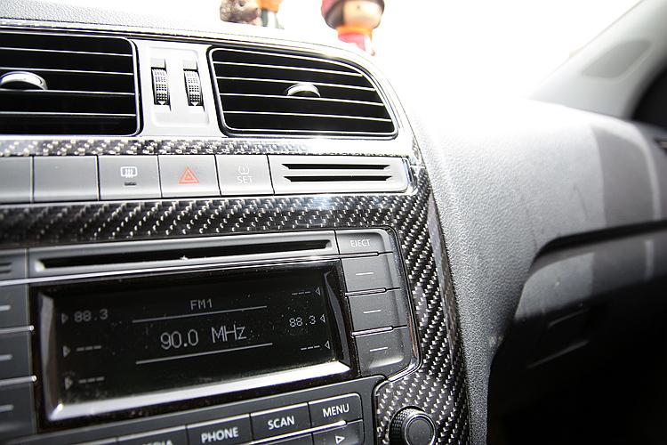 Pinalloy Real Carbon Fiber Center Radio Console Dash Audio