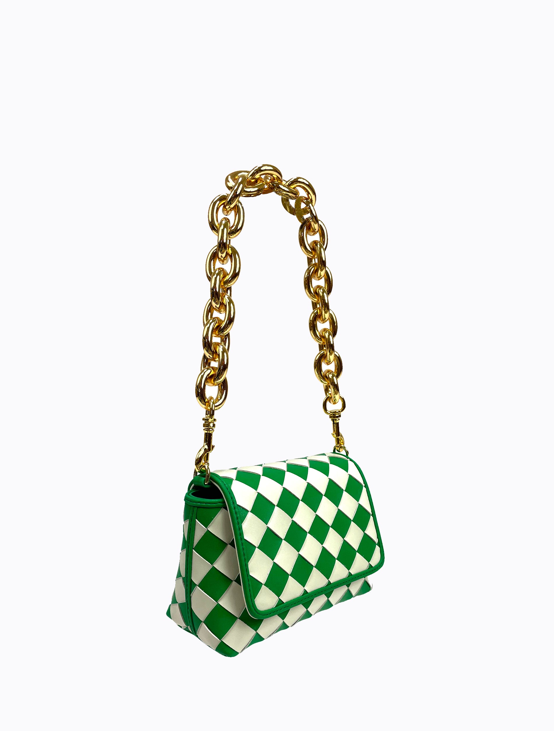 Harlequin Bag - Green / Blanc